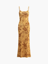 Langes Camisole-Kleid mit Blumenmuster